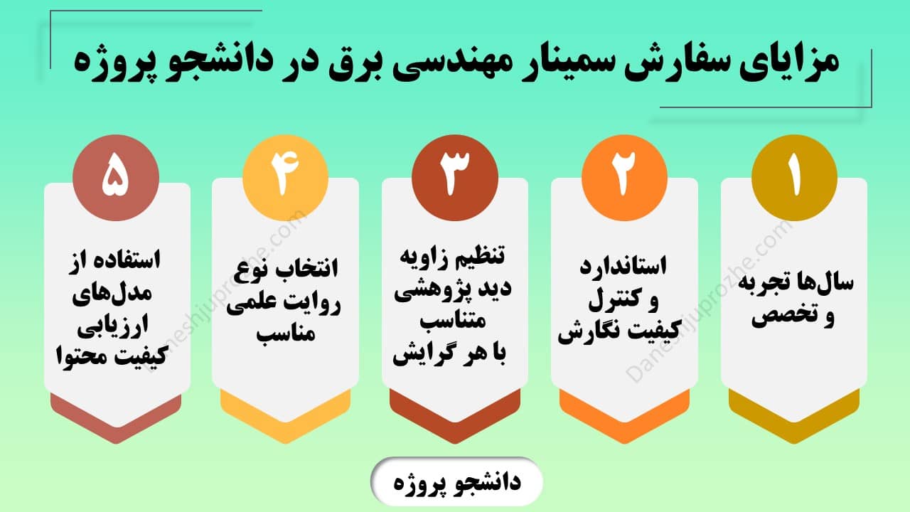 مزایای انتخاب دانشجو پروژه برای انجام سمینار برق